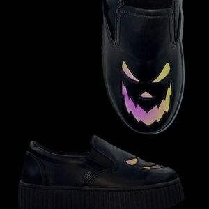 Strangecvlt SLYPT JACKOLANTERN sz 7 black/reflective creeper sneakers DEADSTOCK